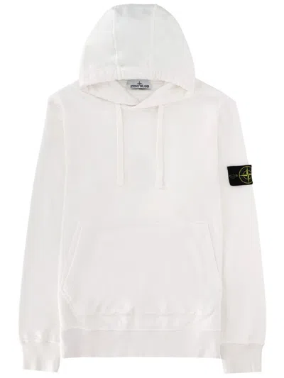 Stone Island Regular-fit Hooded Sweatshirt With Pouch Pocket Organic Cotton Fleece In Animal Print