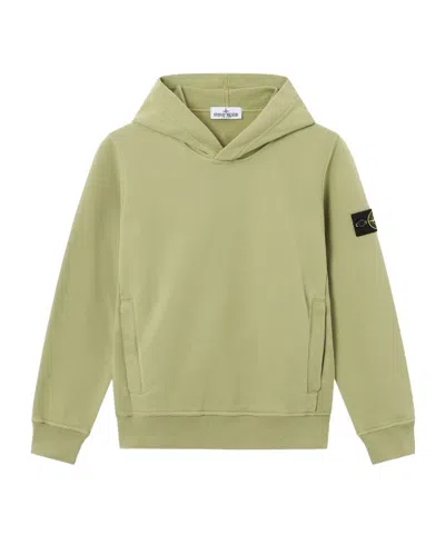 Stone Island Regular-fit Hooded Sweatshirt With Pouch Pocket In Green