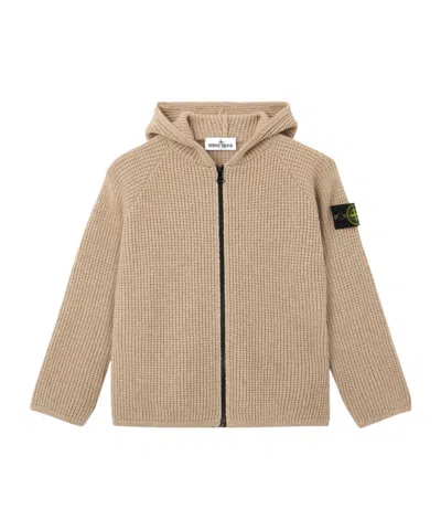 Stone Island Regular-fit Hooded Zip-up Cardigan In Neutral