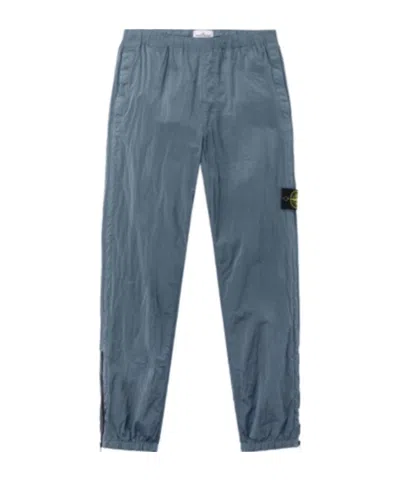 Stone Island Regular-fit Jogger Trousers With Zip Cuffs In Blue