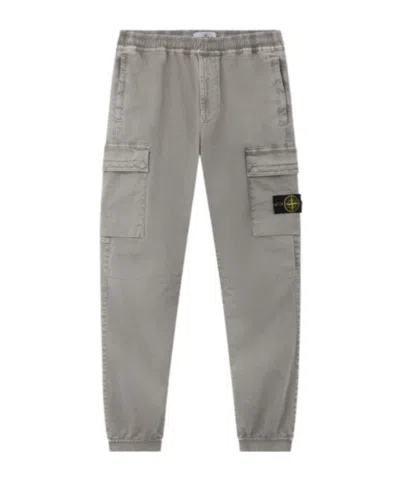 Stone Island Regular-tapered-fit Jogger Trousers With Elastic Waist In Gray