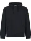 Stone Island Black Hoodie With Subtle Logo Patch In Black