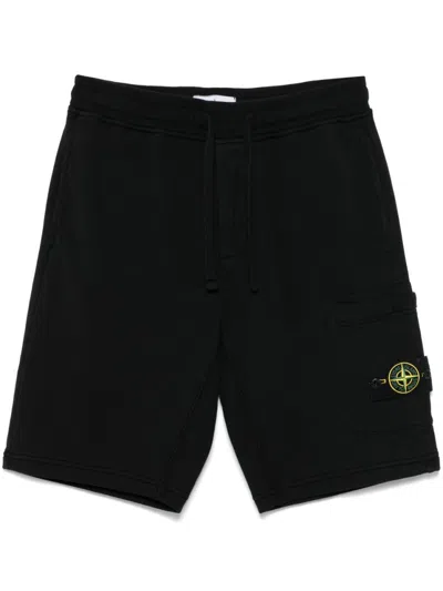 Stone Island Relaxed Fit Black Shorts