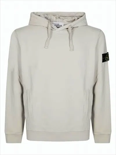 STONE ISLAND RELAXED FIT COTTON HOODIE WITH DISTINCTIVE COMPASS PATCH