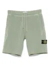 Stone Island Fern Green Shorts With Logo