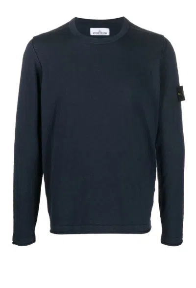 Stone Island Relaxed-fit Long-sleeved Top With Crew Neckline In Brown