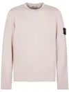 Stone Island Cotton Sweatshirt In Pink
