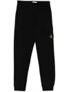 Stone Island Relaxed-fit Trousers With Elasticated Drawstring Waistband In Blue