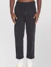 Stone Island Relaxed Fit Wide Leg Trousers In Black