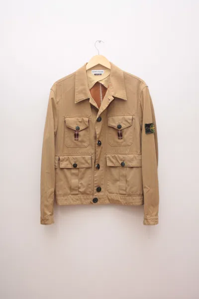 Pre-owned Stone Island Resin Special Beige Vintage Jacket