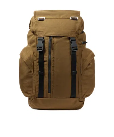 Stone Island Resin Treated Backpack In Dark Beige