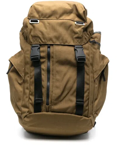Stone Island Resin Treated Backpack In Green