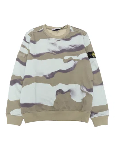 Stone Island Kids' Reversible Sweatshirt In Brown