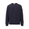 Stone Island Classic Round-neck Sweatshirt With Ribbed Cuffs In Blue