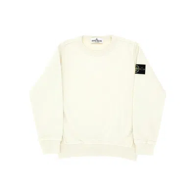 Stone Island Rganic Cotton Crewneck Sweatshirt Kids In White