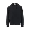 Stone Island Organic Cotton Hoodie With Hood In Black