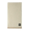 Stone Island Ribbed Wool Scarf In Nude