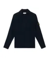 Stone Island Rib Stand-neck Sweater In Blue