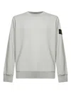 Stone Island Ribbed Badge Sweatshirt In Gray