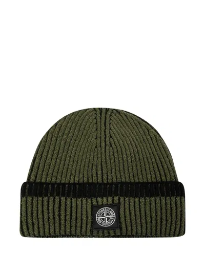 STONE ISLAND RIBBED BEANIE