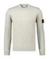 Stone Island Ribbed Crew-neck Sweater In Gray