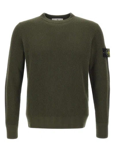 STONE ISLAND STONE ISLAND RIBBED CREW NECK SWEATER