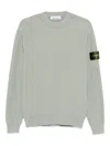 Stone Island Ribbed Crew-neck Sweater In Green
