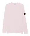 Stone Island Pink 5100053 Full Rib Rws Wool Sweater In Pink