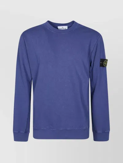 STONE ISLAND RIBBED CREW NECK SWEATER WITH LONG SLEEVES