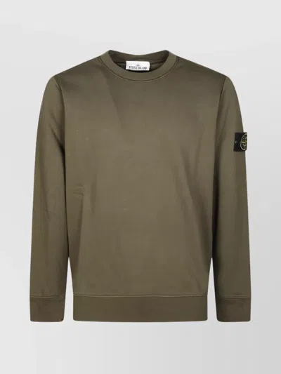 STONE ISLAND RIBBED CREW NECK SWEATER WITH LONG SLEEVES