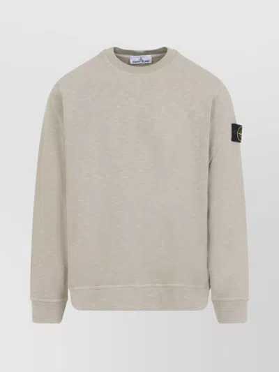 STONE ISLAND RIBBED CREW NECK SWEATER WITH LONG SLEEVES