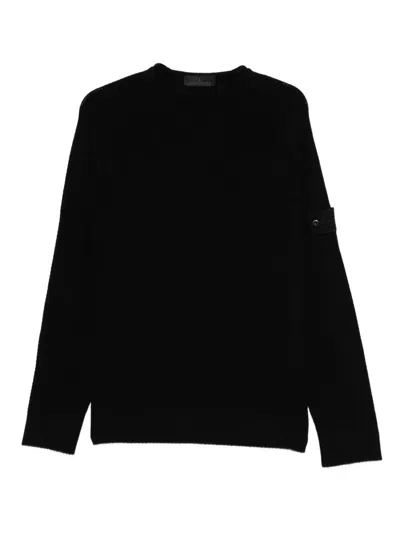 STONE ISLAND RIBBED CREW-NECK WOOL SWEATER