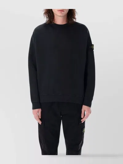 STONE ISLAND RIBBED CREWNECK SWEATER LONG SLEEVES