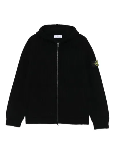 STONE ISLAND RIBBED-KNIT CARDIGAN