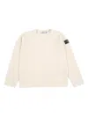 Stone Island Ribbed-knit Compass-patch Jumper In Yellow