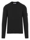 Stone Island Light Rws Pure Wool Sweater In Black