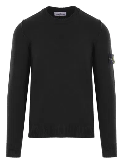 STONE ISLAND RIBBED-KNIT CREW-NECK SWEATER