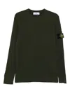 Stone Island Knit Crewneck Sweater In Full Rib Rws Wool Clothing In Green