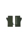 Stone Island Ribbed-knit Fingerless Gloves In Green