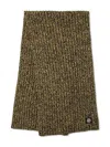 Stone Island Ribbed-knit Scarf In Brown