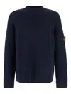 Stone Island Cotton And Virgin Wool Sweater In Blue
