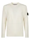 Stone Island Ribbed Knit Sweater With Crew Neckline And Logo Patch In Multi