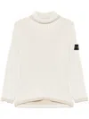 Stone Island Ribbed Sweater In Neutrals