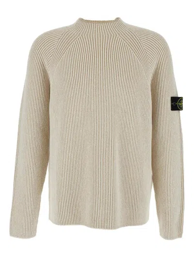 STONE ISLAND STONE ISLAND RIBBED SWEATER WITH HIGH NECK