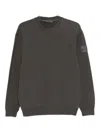 Stone Island Comfort-fit Crewneck Sweatshirt With Ribbed Trims In Gray