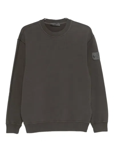 STONE ISLAND RIBBED-TRIM SWEATSHIRT