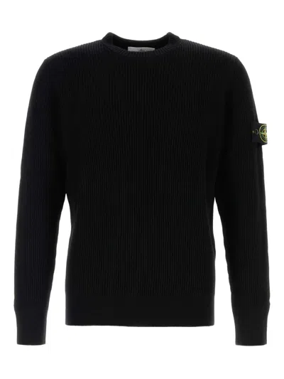 STONE ISLAND RIBBED WOOL SWEATER