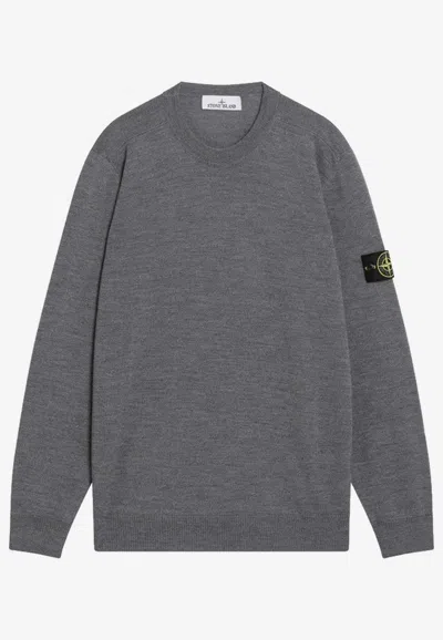 STONE ISLAND RIBBED WOOL SWEATER