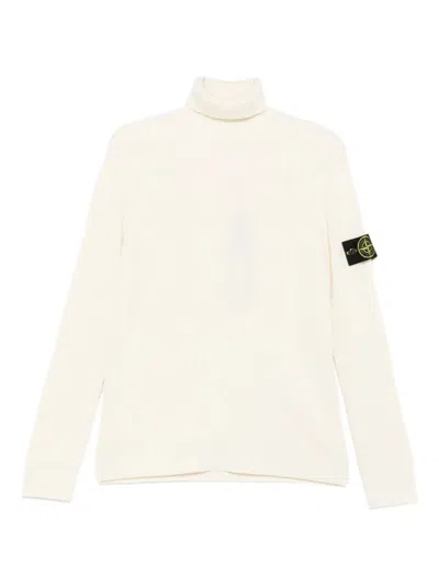 STONE ISLAND RIBBED WOOL TURTLENECK PULLOVER