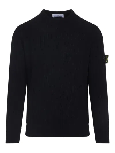 STONE ISLAND STONE ISLAND RIBBED WOOL TURTLENECK SWEATER CLOTHING